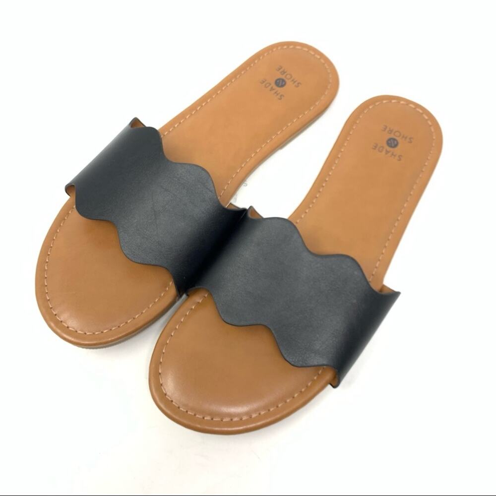 Shade & Shore Kate‎ Slide Sandals Black Women's Size 7 NWT - Picture 3 of 6